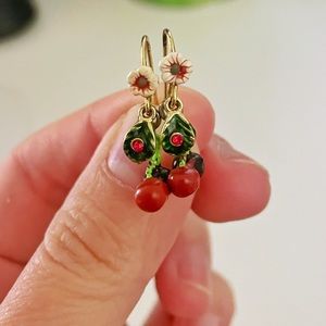 Les Nereides Cherry Drop Earrings